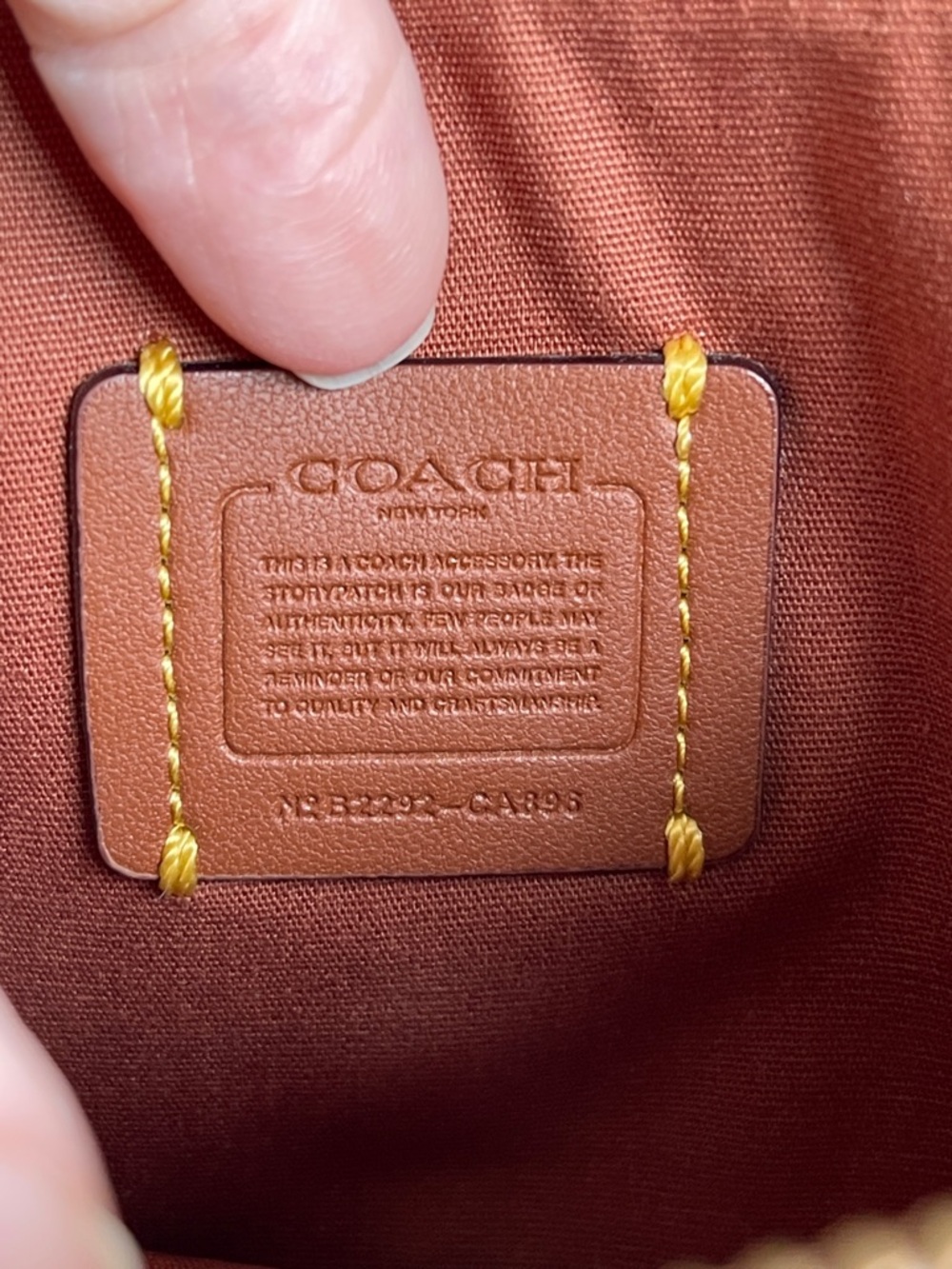 Coach Tan/Brown Signature Canvas Crossbody with Gold Chain - Picture 8 of 11